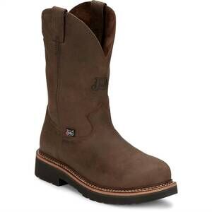 NEW JUSTIN BOOTS men's carbide work boots in hickory brown